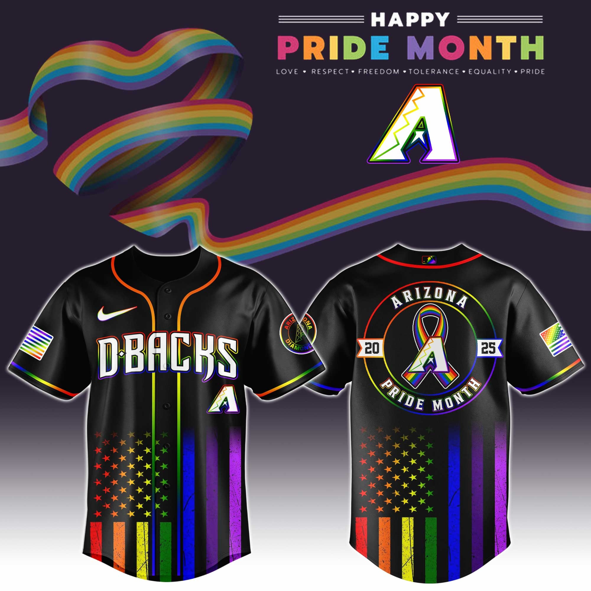 Arizona Diamondbacks Special Pride Month Jersey Baseball Player Gift Idea