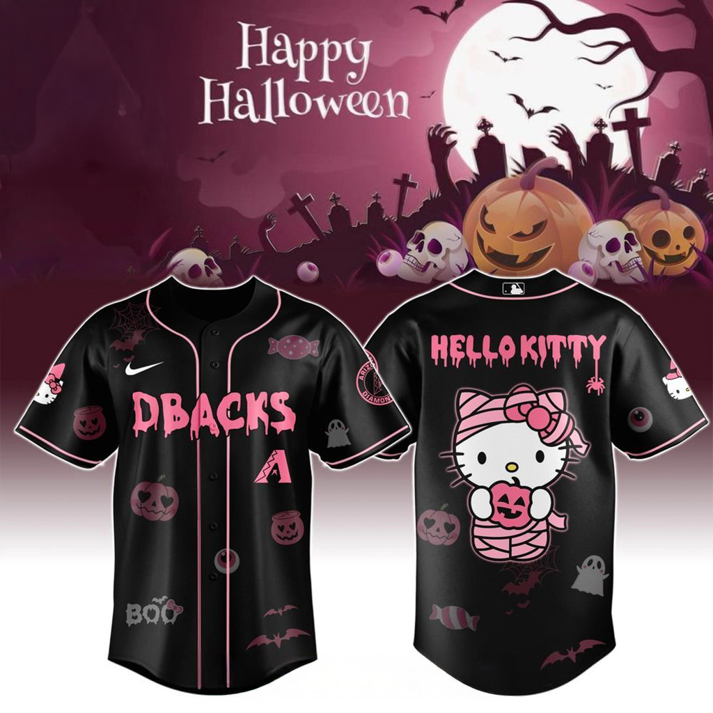 Arizona Diamondbacks X Hello Kitty Cosplay Halloween Jersey Arizona Diamondbacks Merch