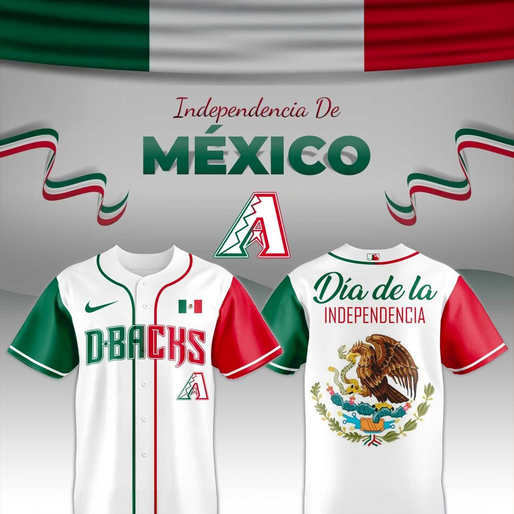 Arizona Diamondbacks X Independencia De Mexico Jersey Diamondbacks Merch Dad Gifts