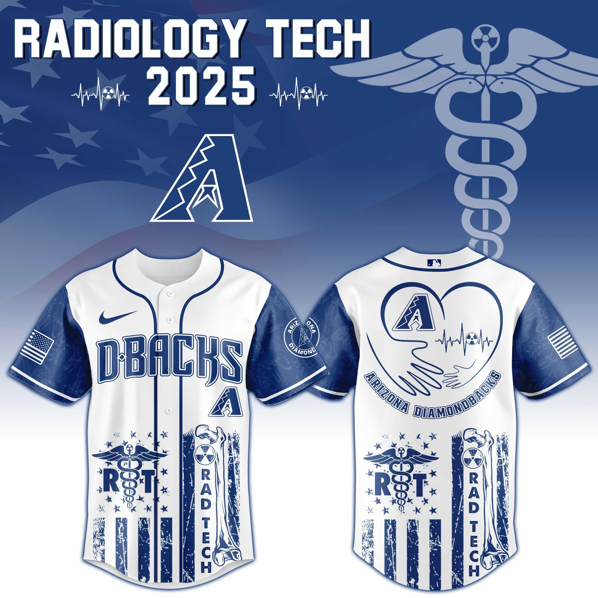 Arizona Diamondbacks x Radiology Tech Night Exclusive Design Jersey Arizona Diamondbacks Merch