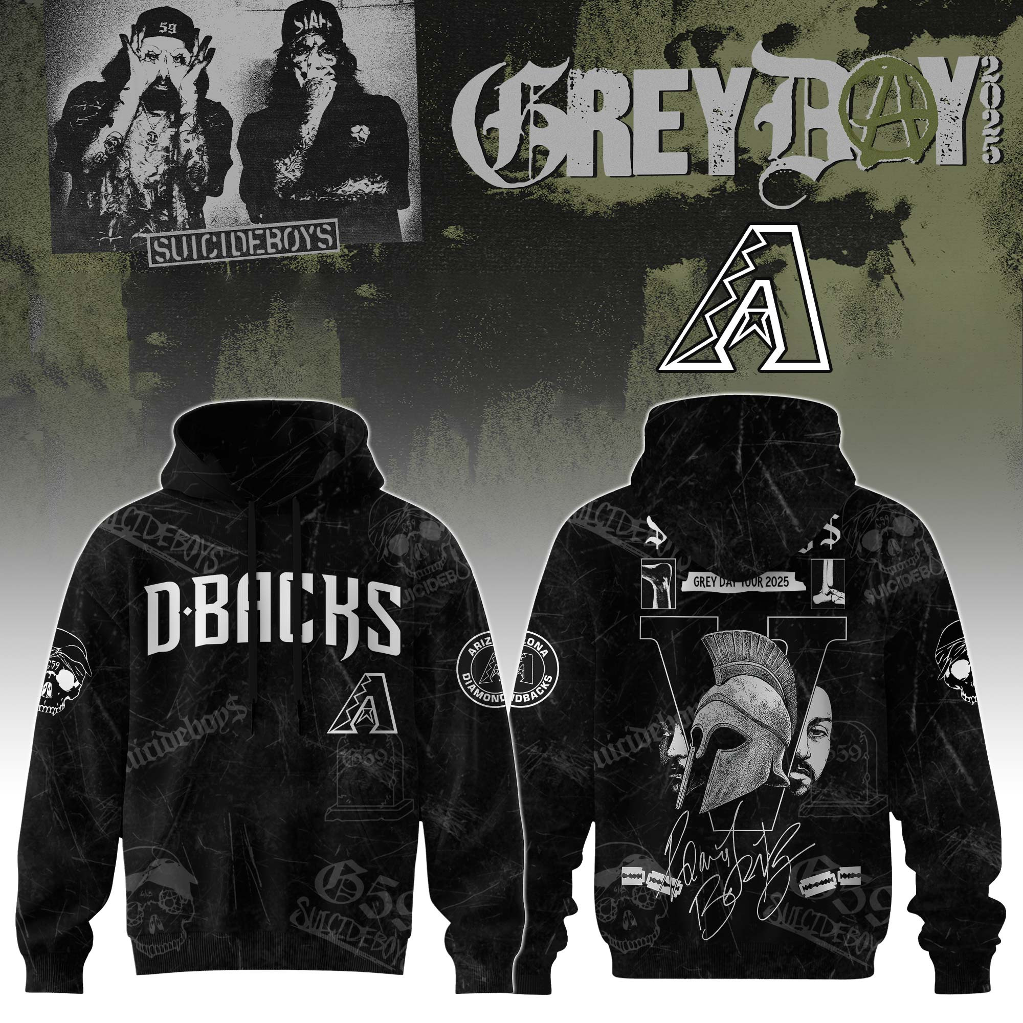 Arizona Diamondbacks X Suicideboys G59 Hoodie 2025 Gift For Baseball Fans