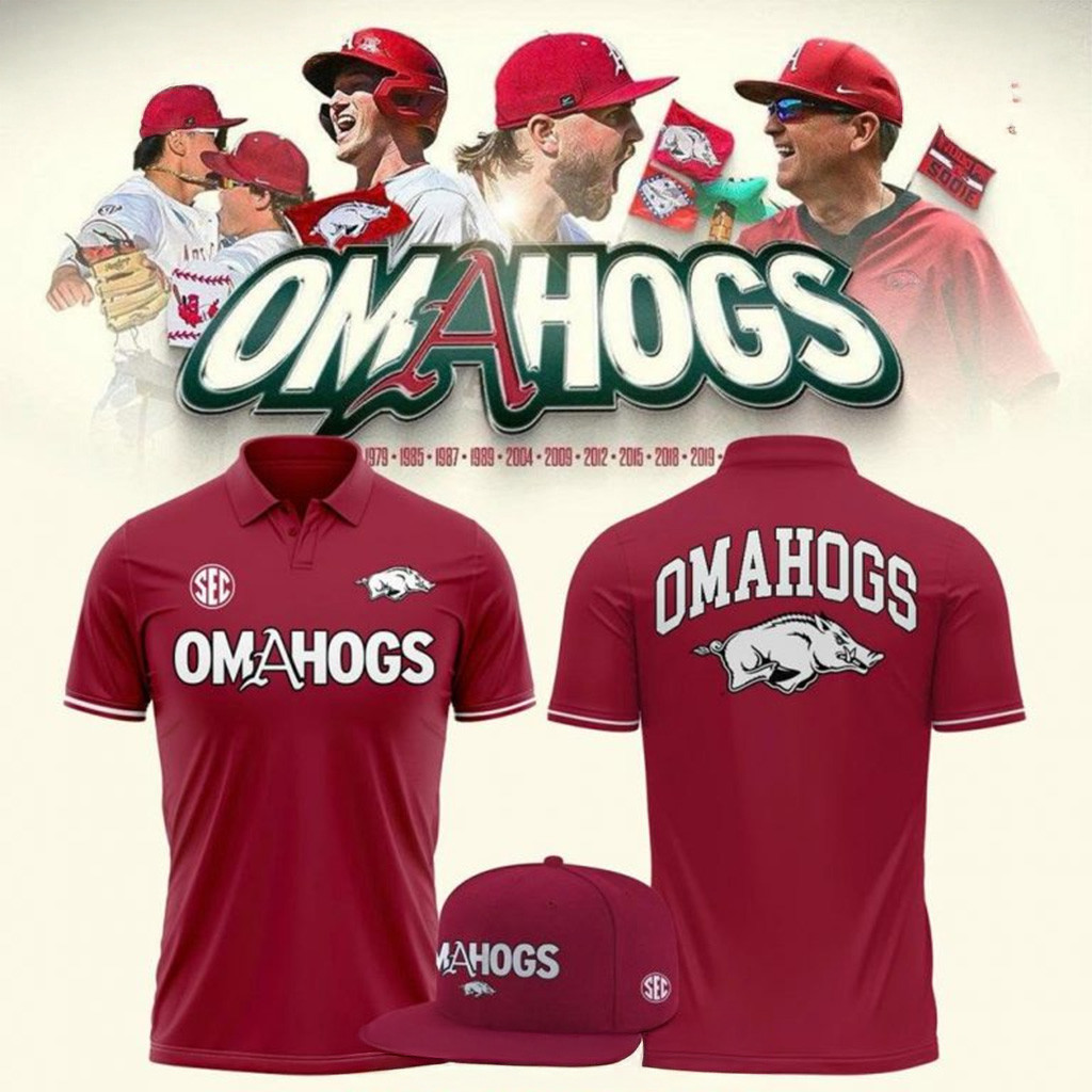 Arkansas Razorbacks Omahogs 2025 Polo Shirt Razorbacks Merch Gifts For Dad