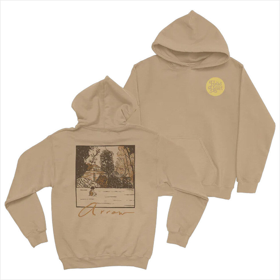 Arrow Sandstone Hoodie Head And The Heart Merch Gifts For Music Lovers Best Friend Gifts