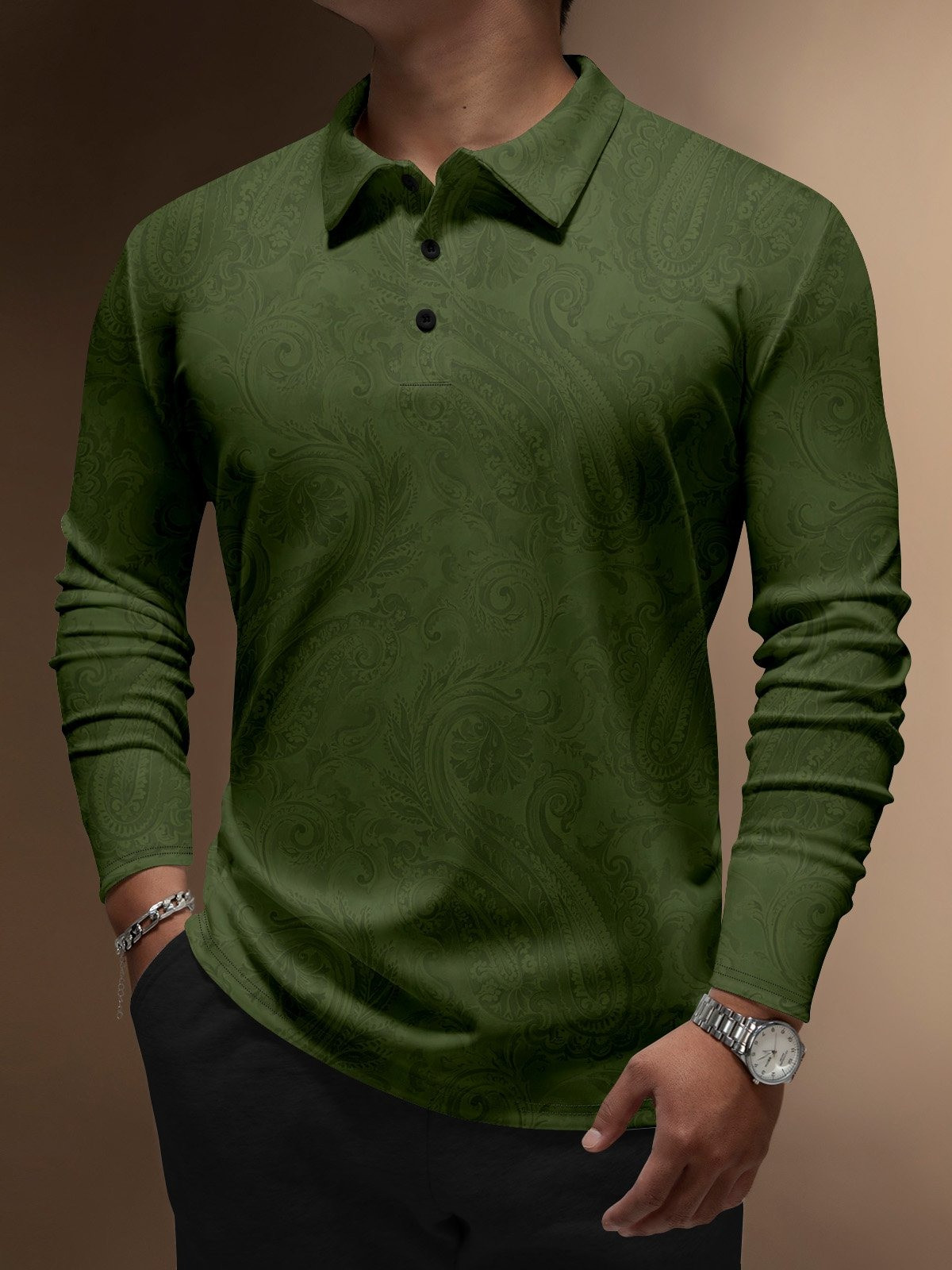 Artistic Abstract Ethnic Pattern Golf Polo