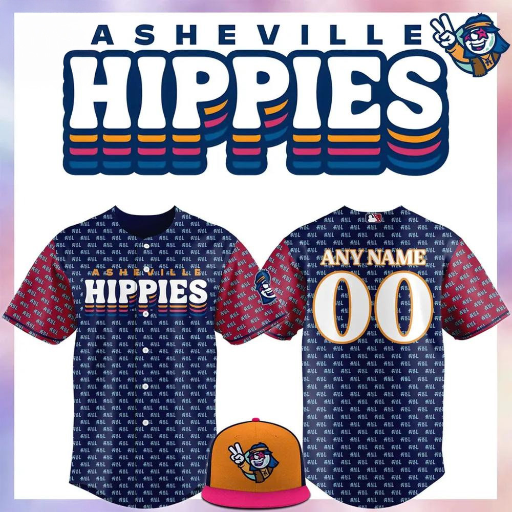 Asheville Tourists Hippies Limited Edition Baseball Jersey Asheville Tourists Merch