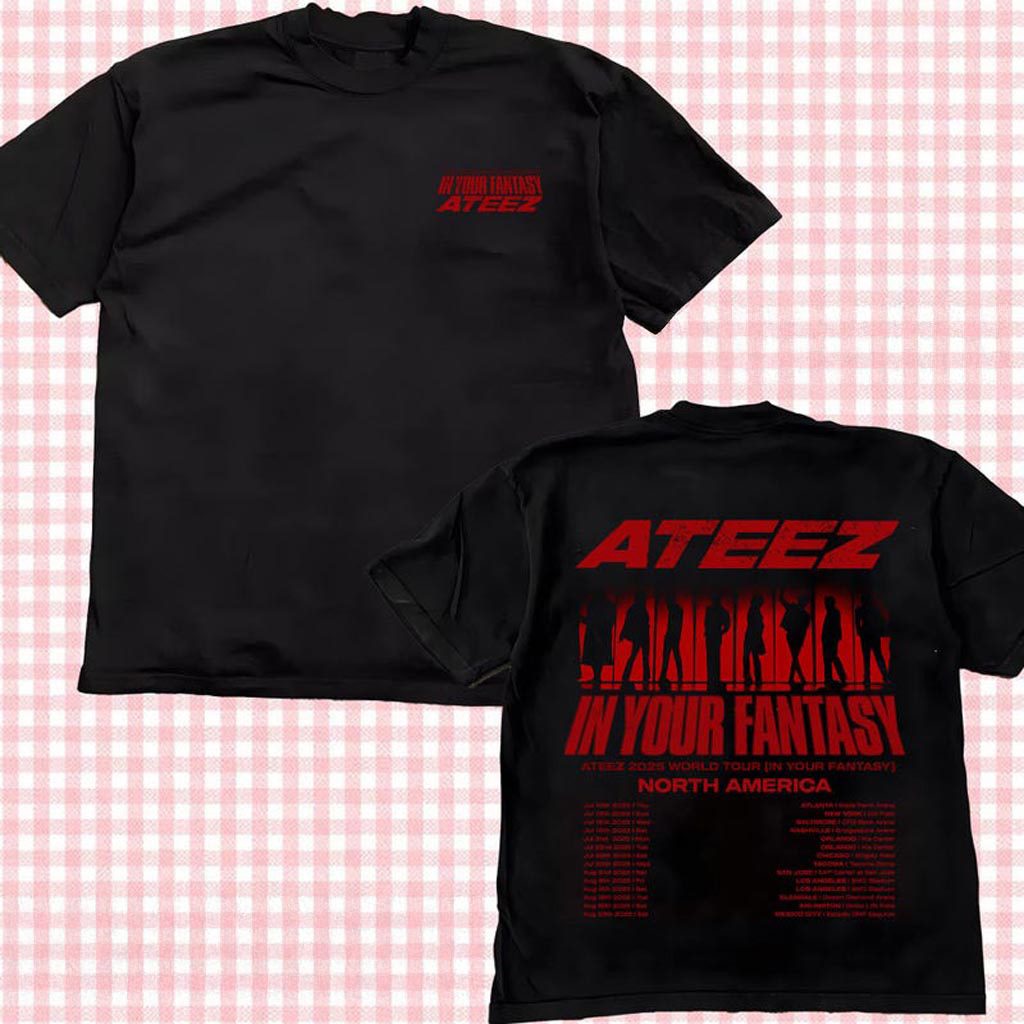 Ateez 2025 World Tour in Your Fantasy Shirt ATEEZ Golden Hour Part 2 T-Shirt Ateez World Tee