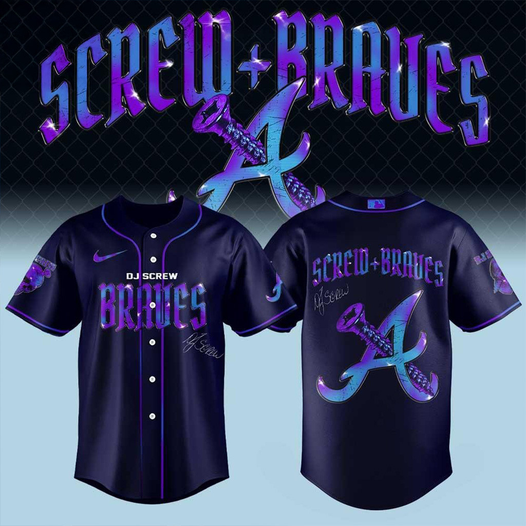 Atlanta Braves Honor All Time DJ Screw Signature Baseball Jersey Atlanta Braves Merch