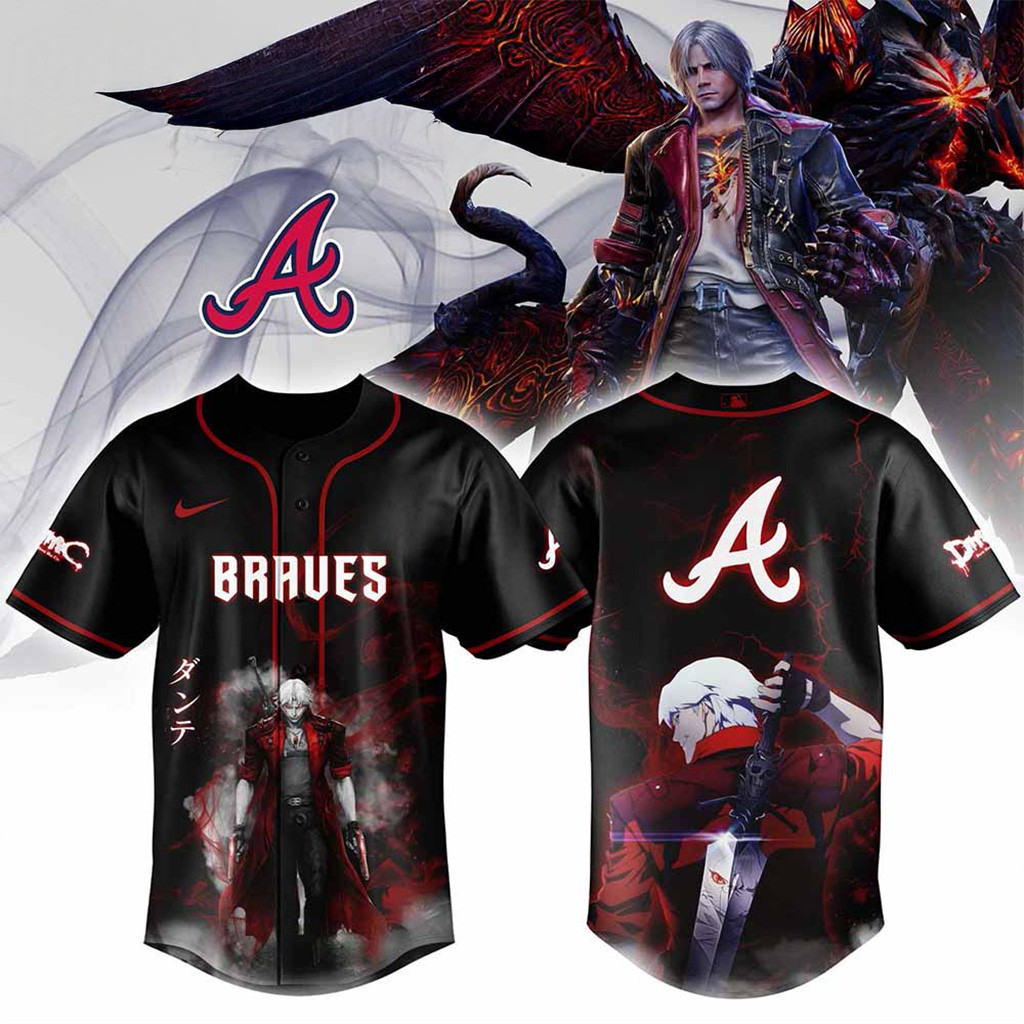 Atlanta Braves MLB X Dante Devil May Cry Baseball Jersey Atlanta Braves Merch