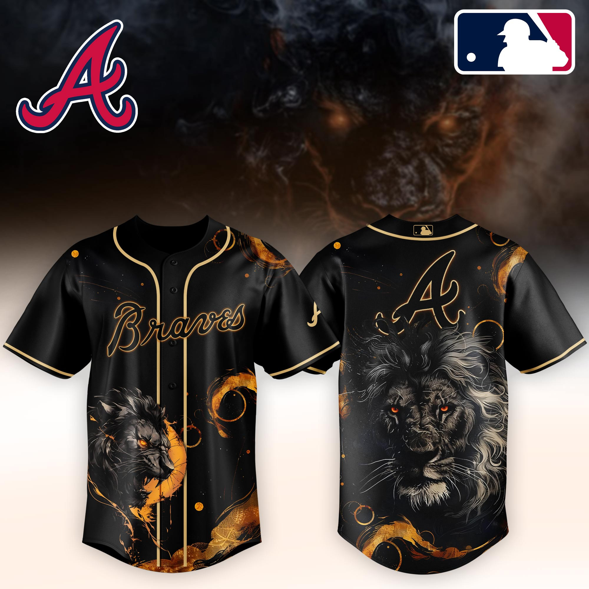 Atlanta Braves Mlb X Lion Baseball Jersey For Fans