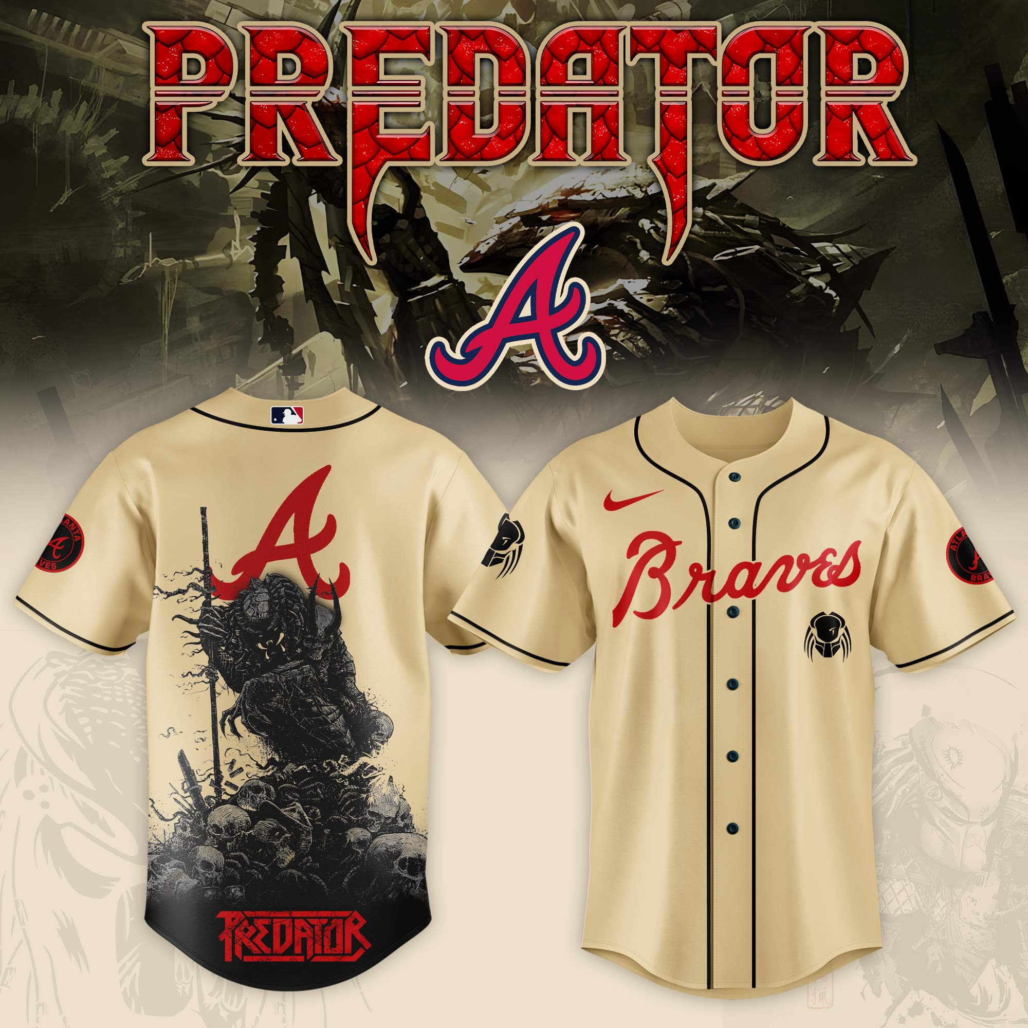 Atlanta Braves Mlb X Predator Baseball Jersey For Fans
