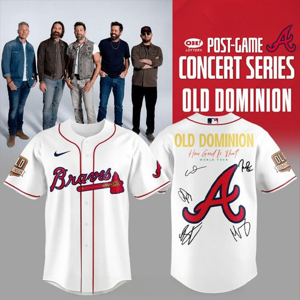 Atlanta Braves Old Dominion Show Special Edition Baseball Jersey Atlanta Braves Merch