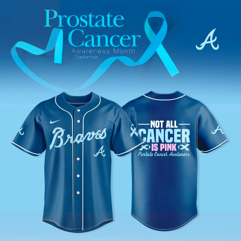 Atlanta Braves Prostate Cancer Awareness Month September Jersey Atlanta Braves Merch For Fans