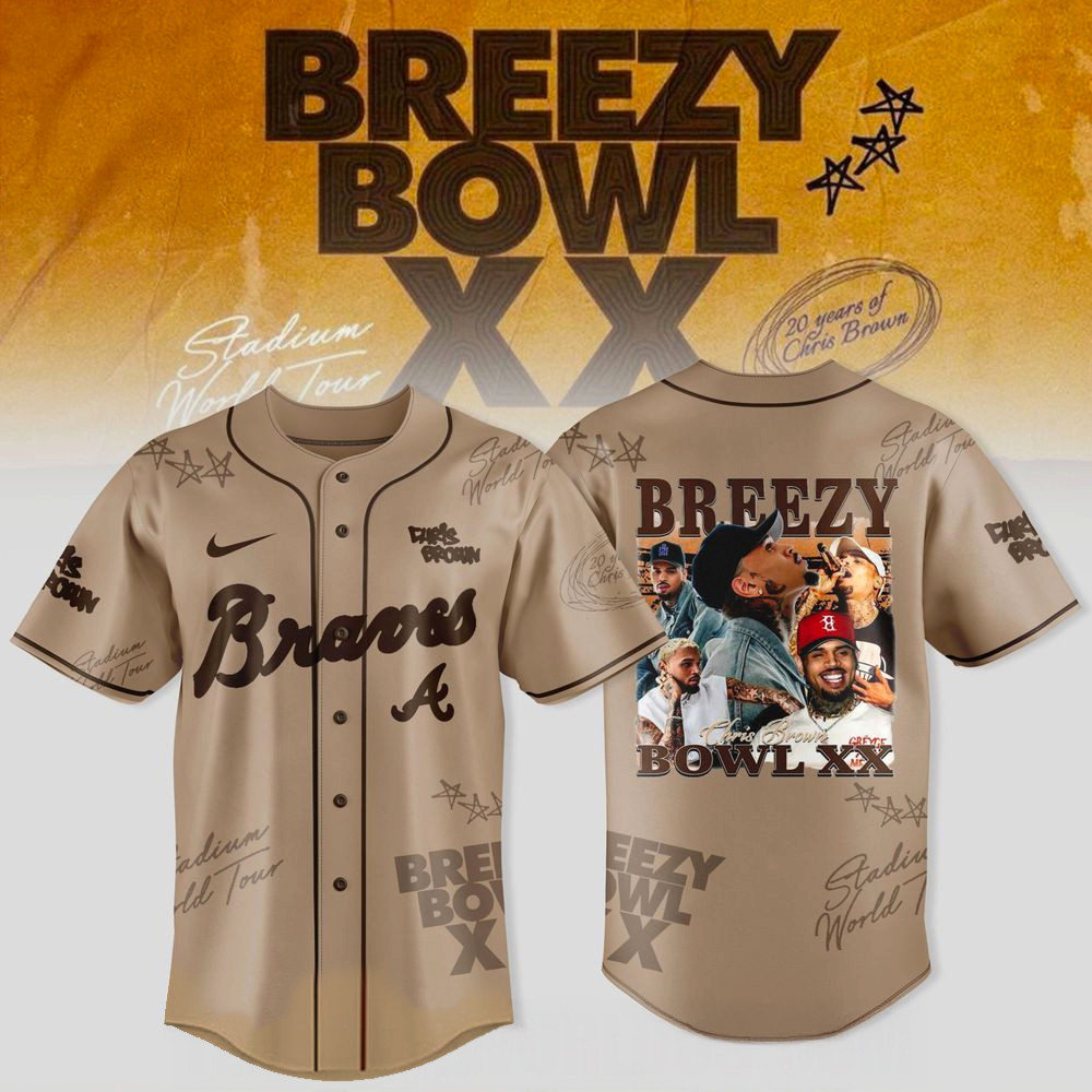 Atlanta Braves X Breezy Bowl Xx World Tour Jersey Atlanta Braves Merch Gifts For Fans