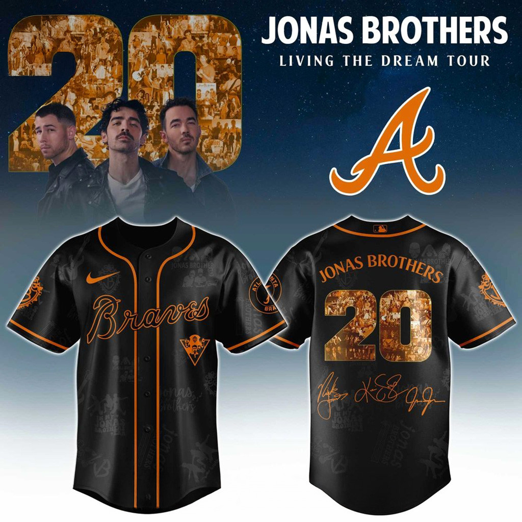Atlanta Braves X Jonas Brothers Living The Dream Tour 2025 Jersey Atlanta Braves Merch
