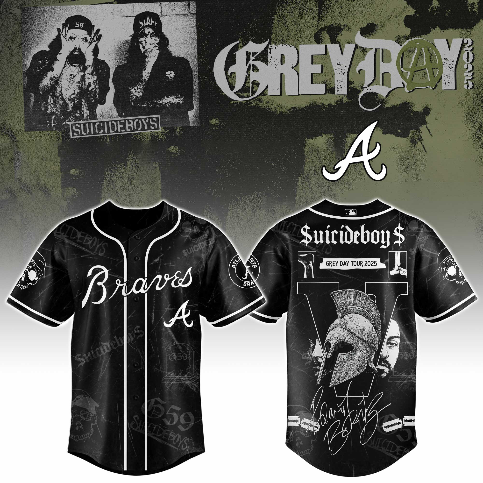 Atlanta Braves X Suicideboys G59 Baseball Jersey 2025 Gift For Baseball Fans