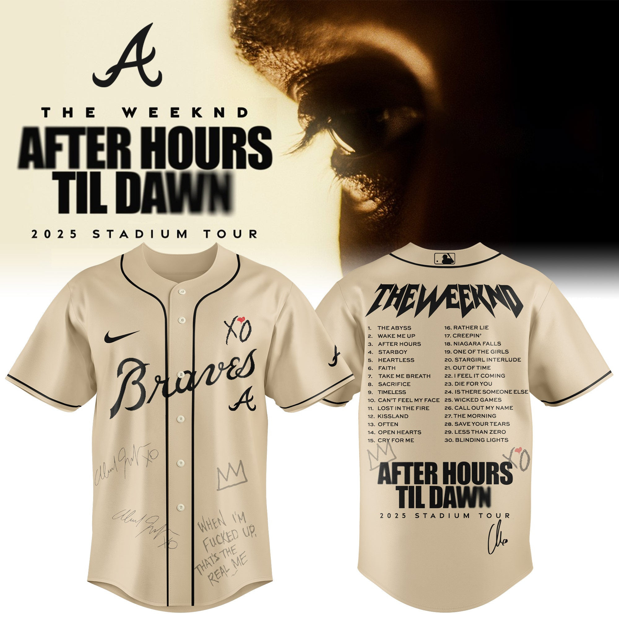 Atlanta Braves x The Weeknd After Hours Til Dawn Jersey