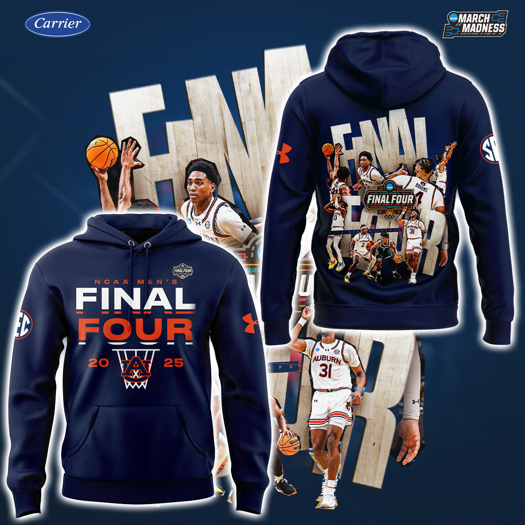 Auburn Tigers Men's Basketball 2025 Final Four Hoodie Gift For Basketball Lover