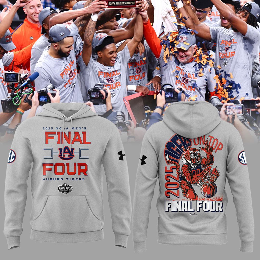 Auburn Tigers Men's Basketball 2025 Final Four Hoodie Gifts For Basketball Fan