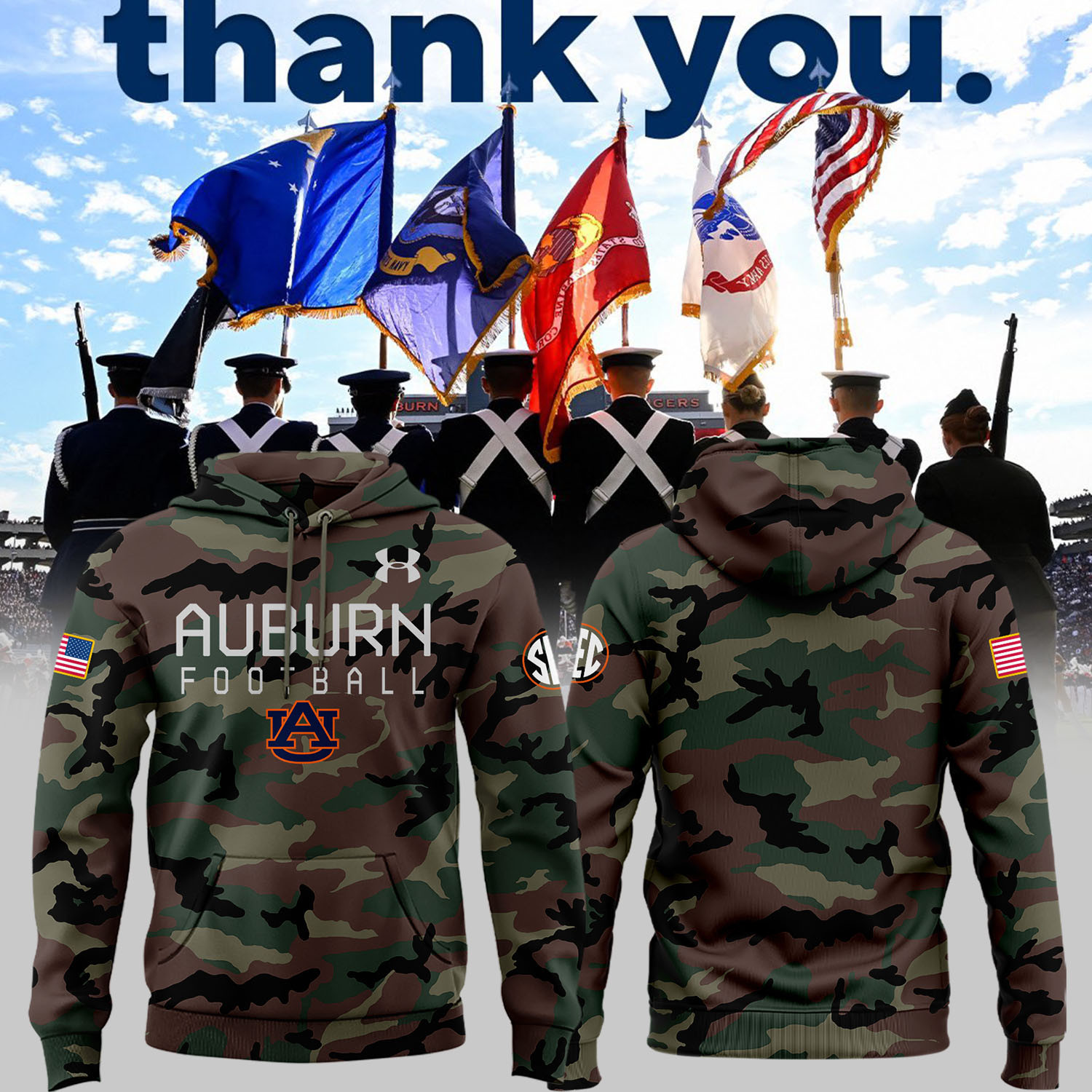 Auburn Tigers Special 2024 Military Appreciation Hoodie Good Gifts For Basketball Fans