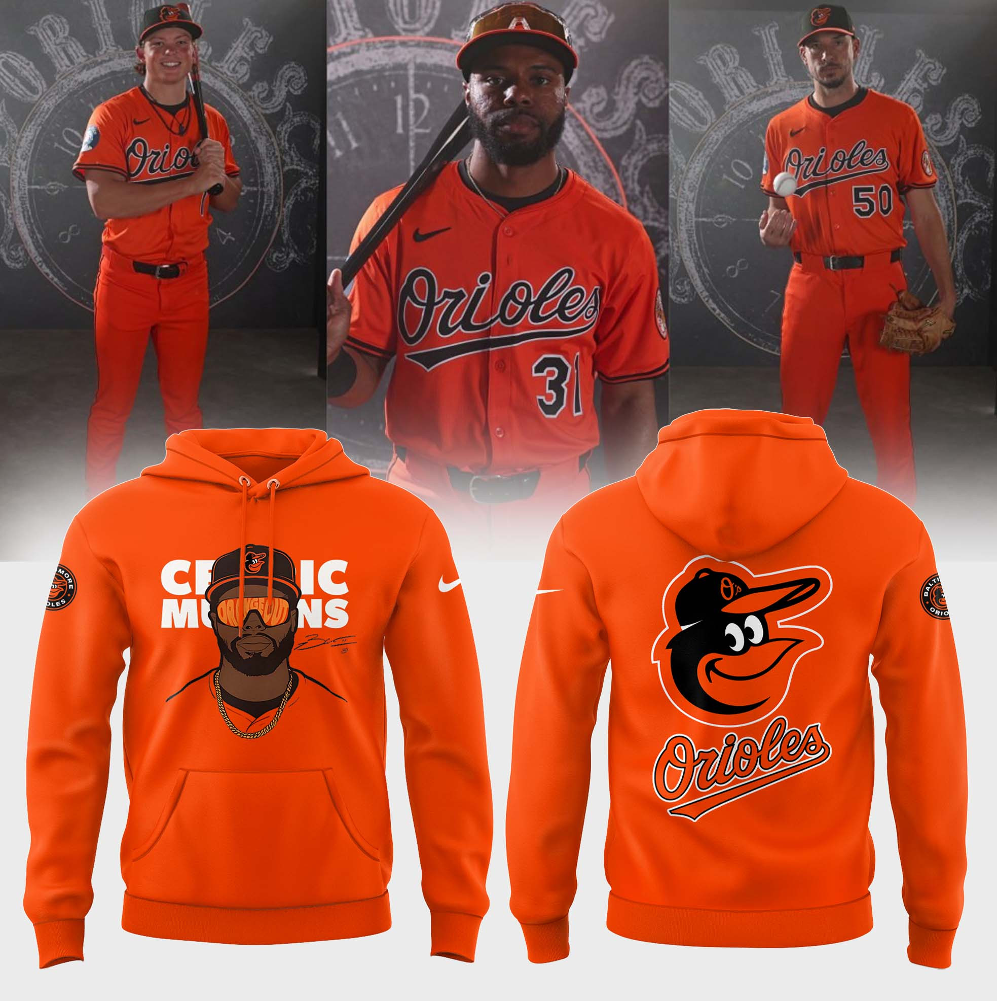 Baltimore Orioles Cedric Mullins Hoodie Gifts For Baseball Fans