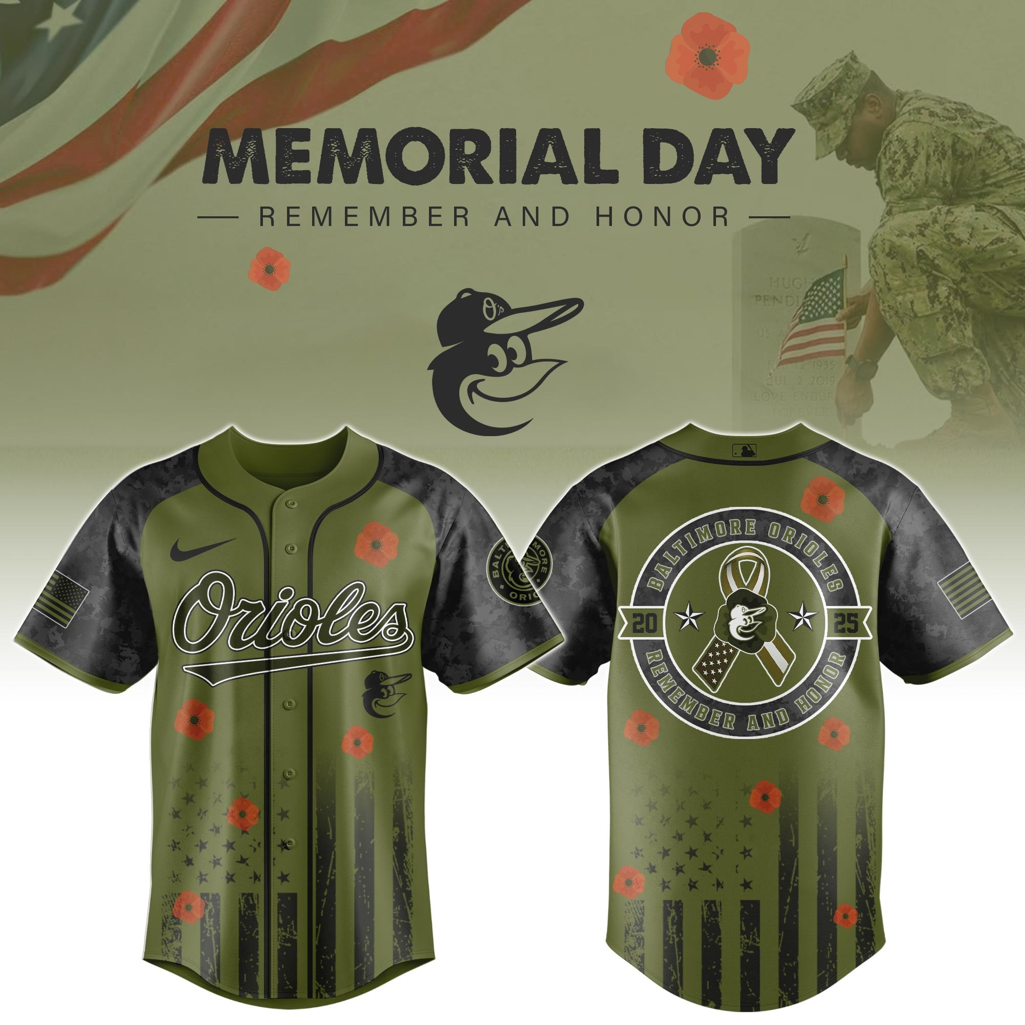 Baltimore Orioles MLB x Memorial Day Edition Jersey 2025 Baltimore Orioles Merch