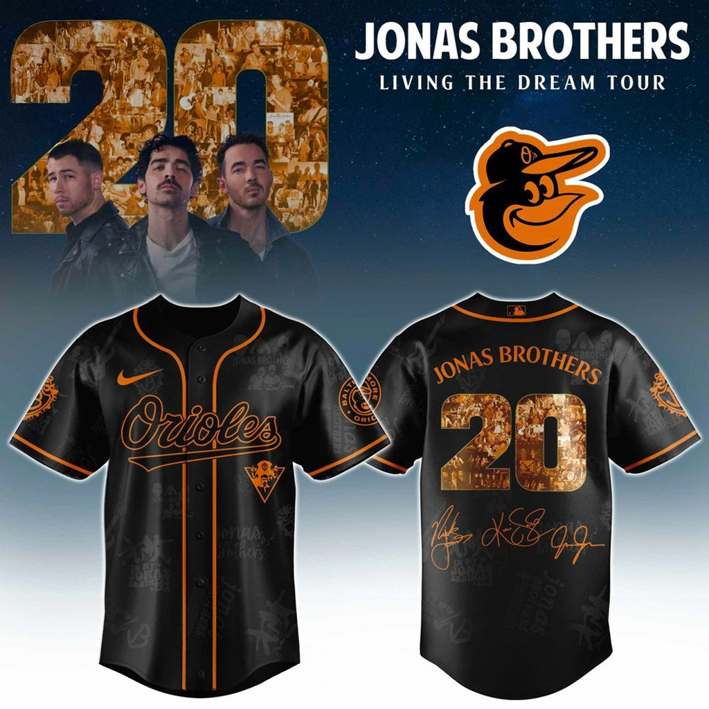 Baltimore Orioles X Jonas Brothers Living The Dream Tour 2025 Jersey Baltimore Orioles Merch