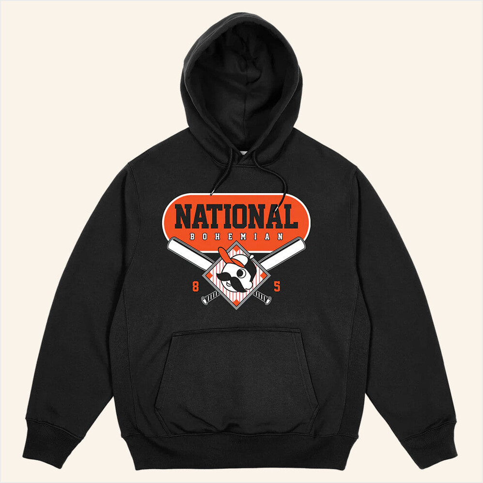 Baseball Season Black Hoodie National Bohemian Merch Best Birthday Gifts For Husband BFF Gifts