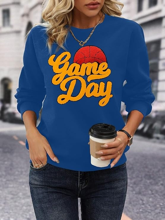 Basketball Game Day Sweatshirt Game Day Basketball Sweatshirt Gifts For Women