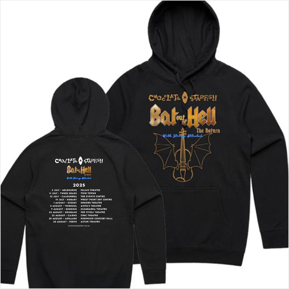 Bat Out Of Hell The Return 2025 Tour Hoodie Chocolate Starfish Merch Dad Birthday Gifts