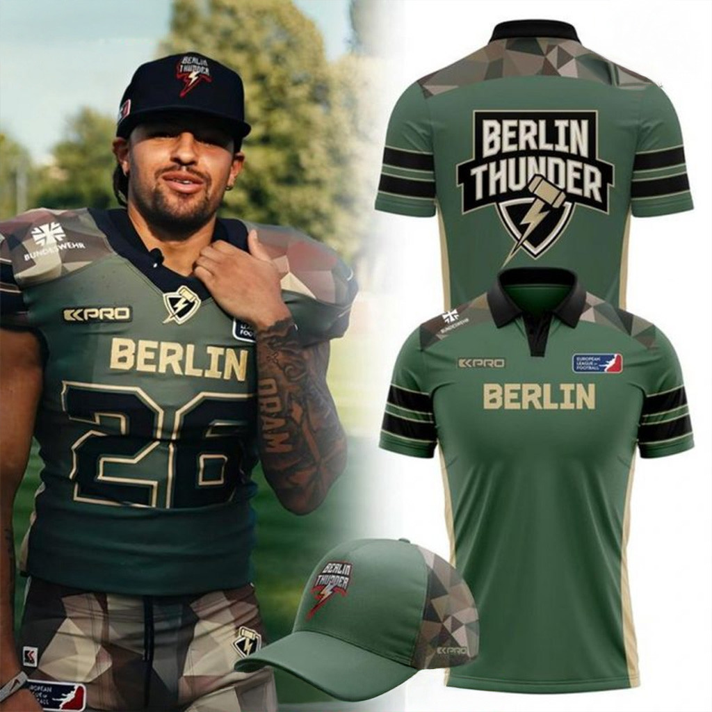 Berlin Thunder Veteranentag 2025 Polo Shirt Gifts For Football Fan
