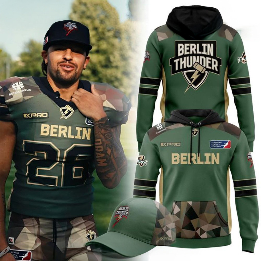 Berlin Thunder X Veteranentag 2025 Hoodie Presents For Football Fans