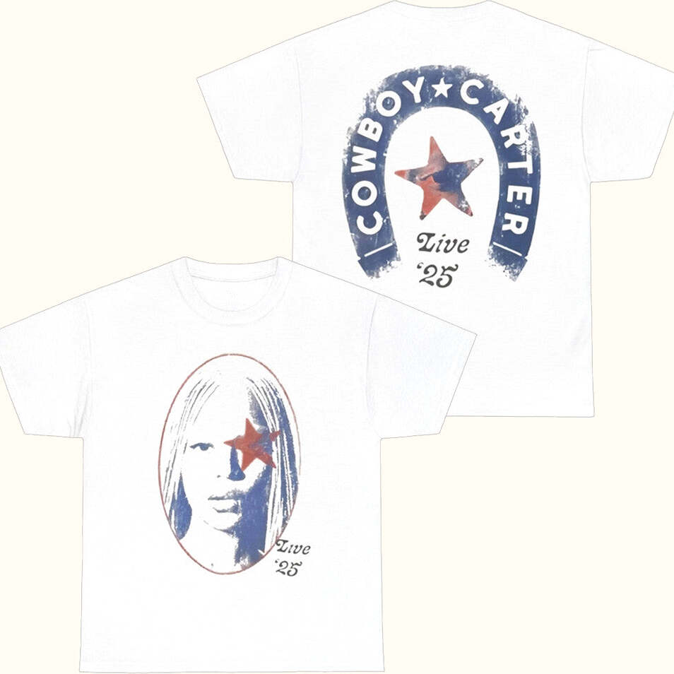 Beyonce Tour Merch Beyonce Shirt Beyonce Merch Cowboy Carter Horseshoe White T-Shirt Fan Gift