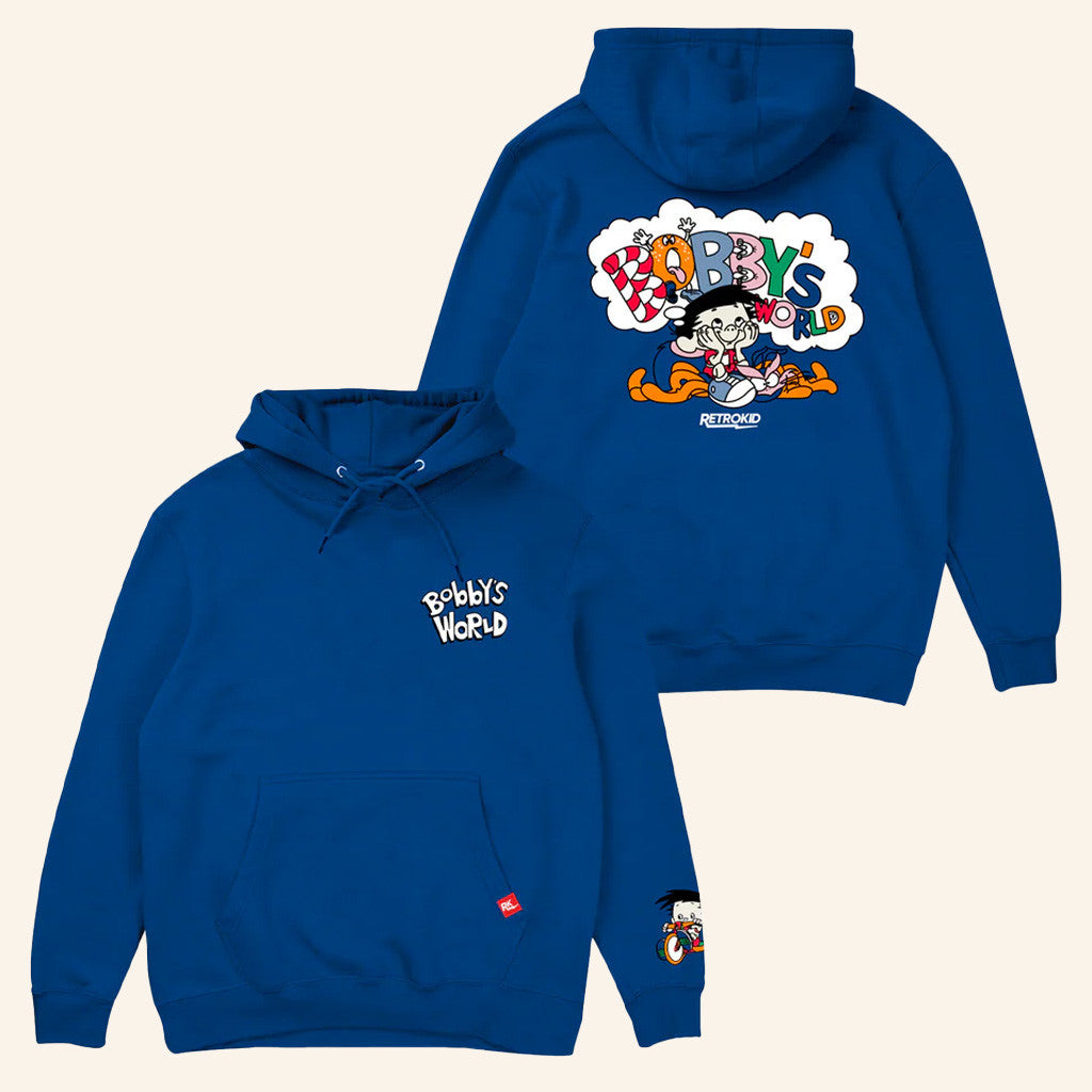 Big Comfy Couch Merch Bobby's World Logo Hoodie Royal Blue Gifts For Friends