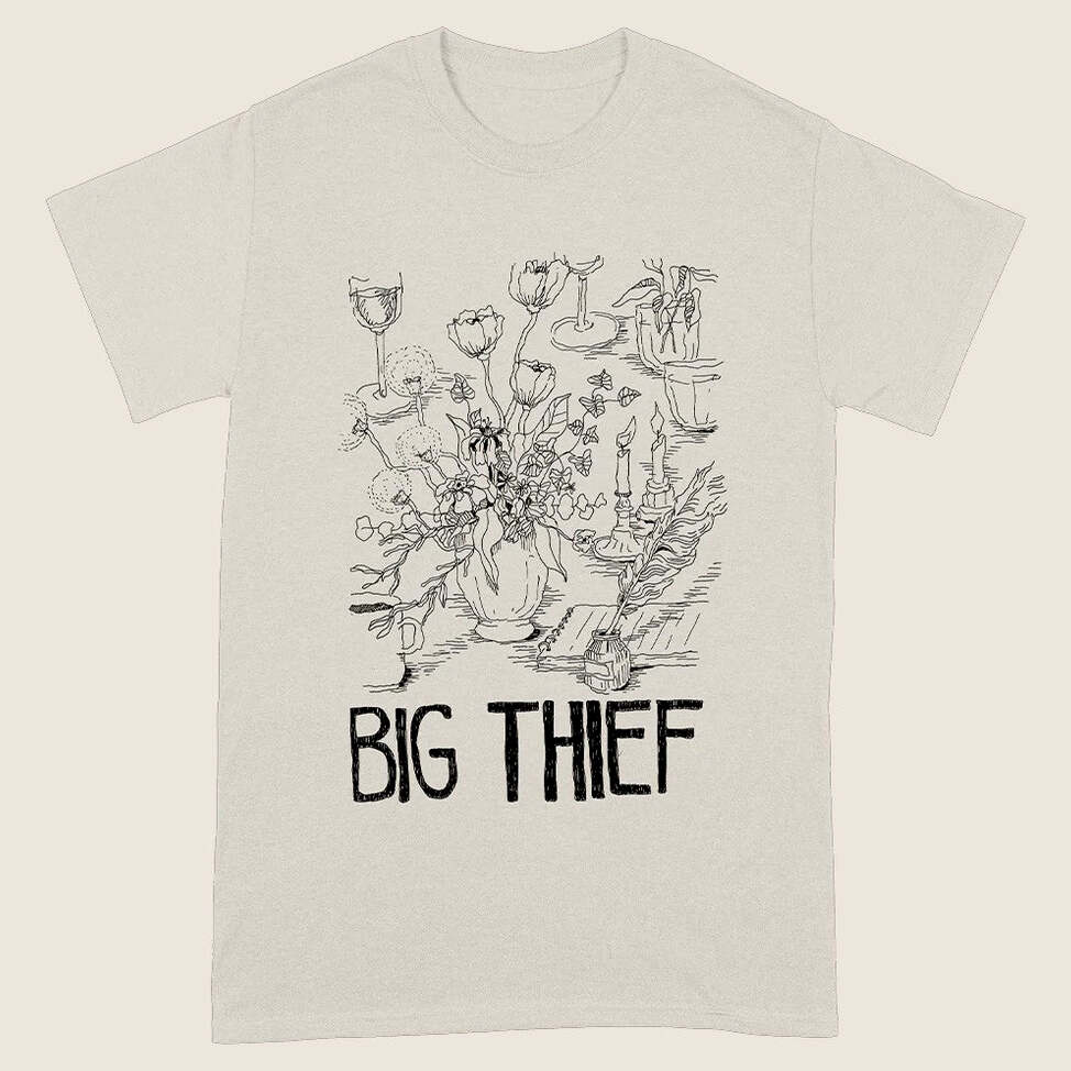 Big Thief Merch Flowers And Candles T-Shirt Gift Ideas For Wife Birthday Gifts For Best Friend