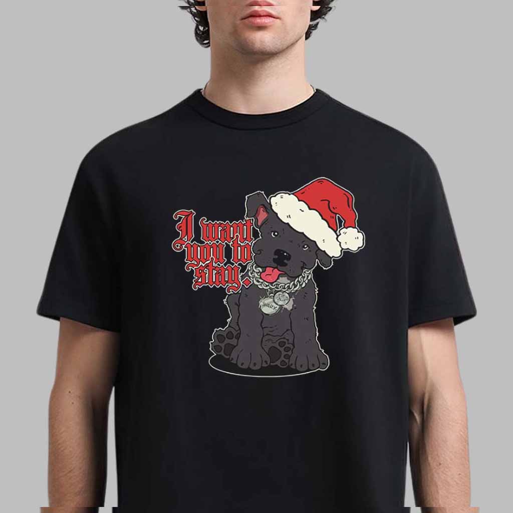 Billie Eilish Shark Holiday I Want You To Stay T-Shirt Billie Eilish Merch Best Gifts For Music Lovers