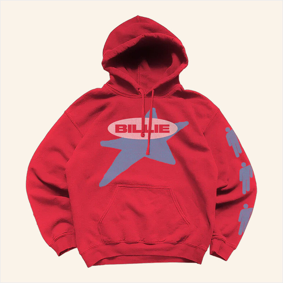 Billie x Lost Love Red Hoodie Billie Eilish Merch BFF Birthday Gifts Ideas Christmas Presents