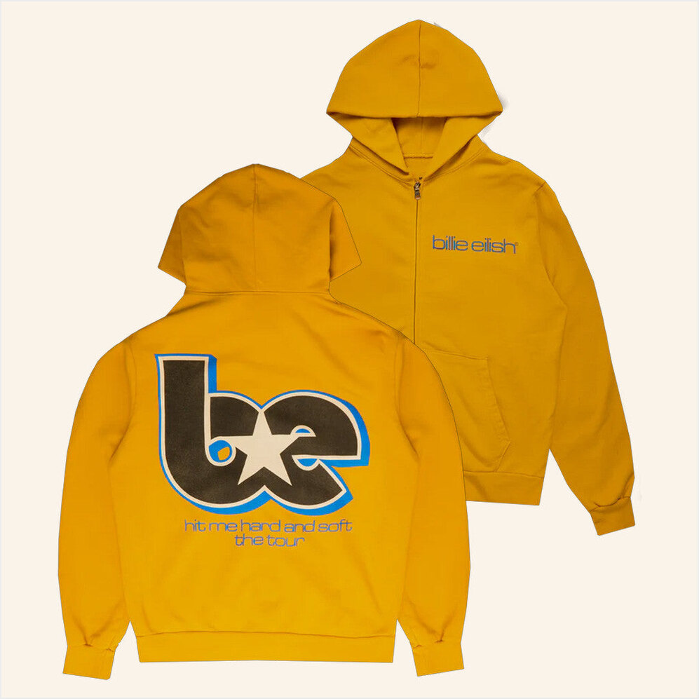Billie Yellow Tour Zip Hoodie Billie Eilish Merch Best Friend Birthday Gifts Christmas Presents