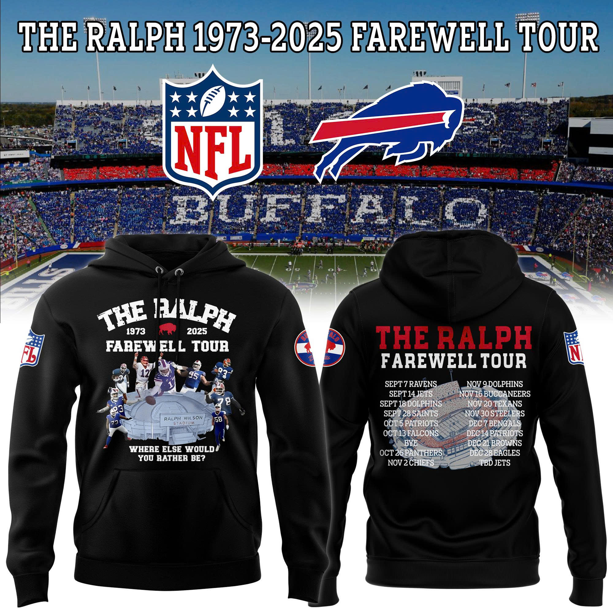 Bills The Ralph 1973 2025 Farewell Tour Hoodie Presents For Football Fans