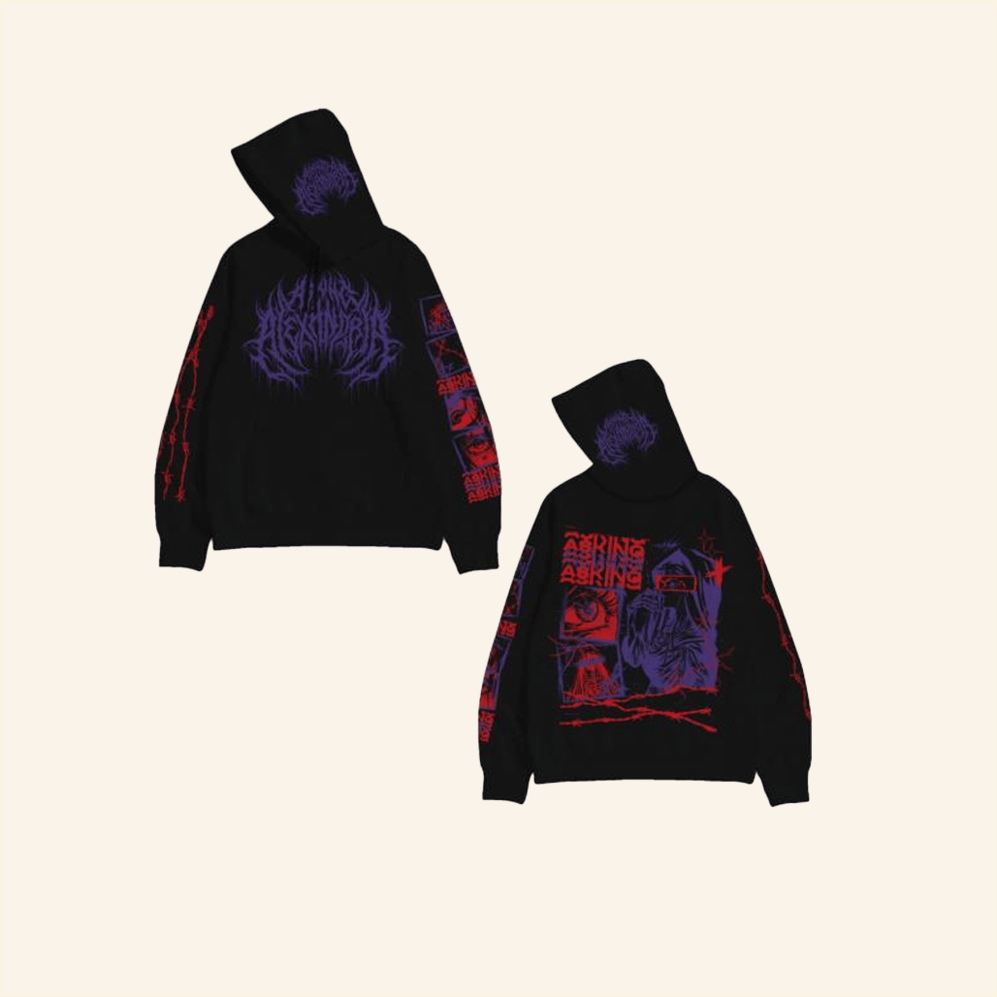 Black Deathcore Hoodie Asking Alexandria Merch Gift Ideas For Husband Birthday Gifts For Besties