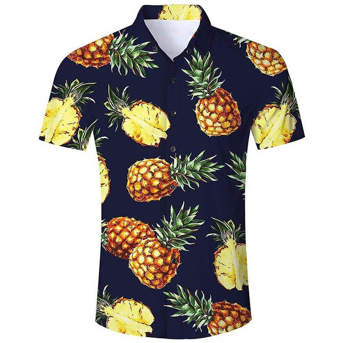 Black Pineapple Funny Hawaiian Shirt For Men's Gifts For Pineapple Lovers