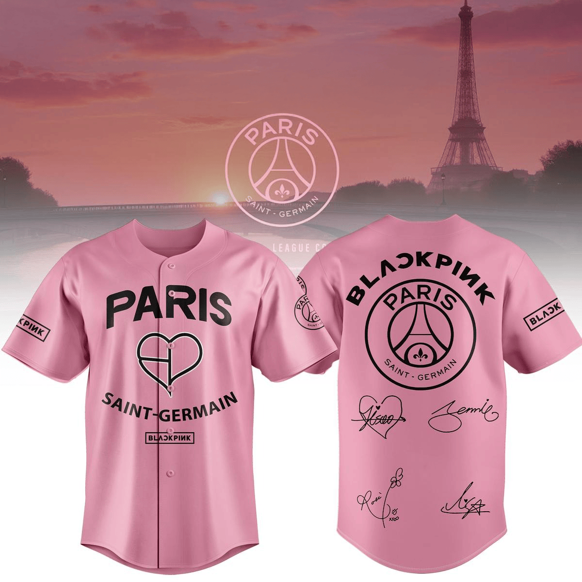 Black Pink X Paris Saint Germain 2025 Jersey Fan Merch Gifts For Wife