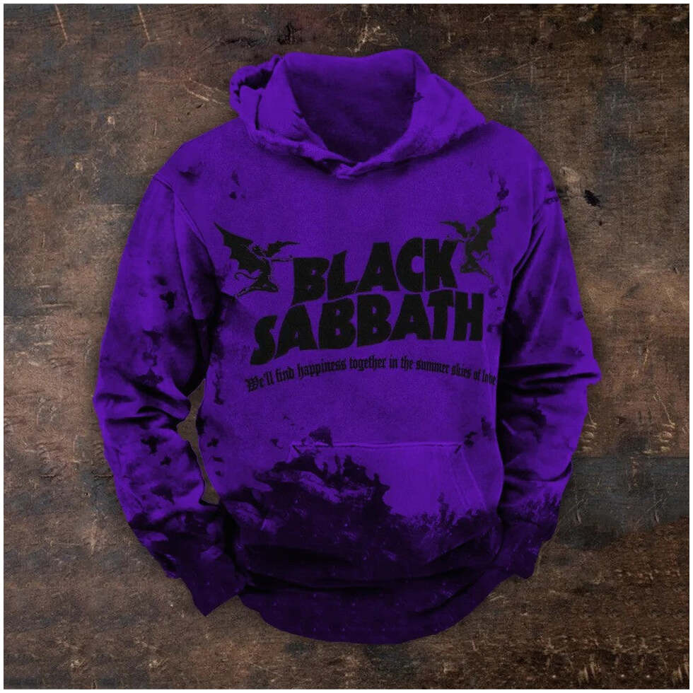 Black Sabbath Merch Hoodie Gradiant Demon Rock Band Black Sabbath Hoodie Fan Gift Ideas