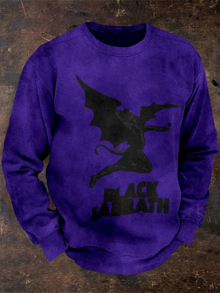Black Sabbath Merch Sweatshirt Gradiant Demon Black Sabbath Sweatshirt For Rock Band Fan Gifts