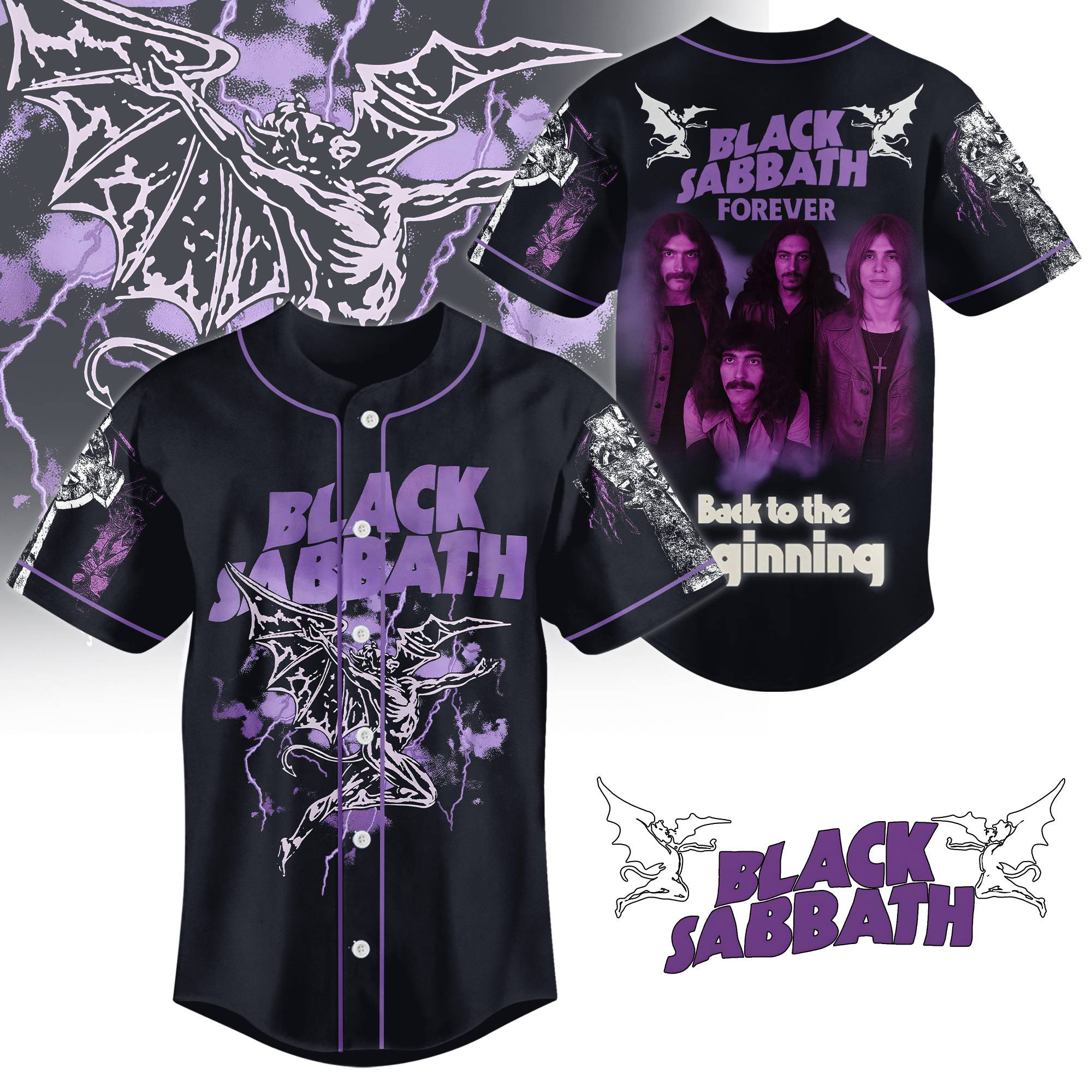 Black Sabbath Music Baseball Jersey For Fans