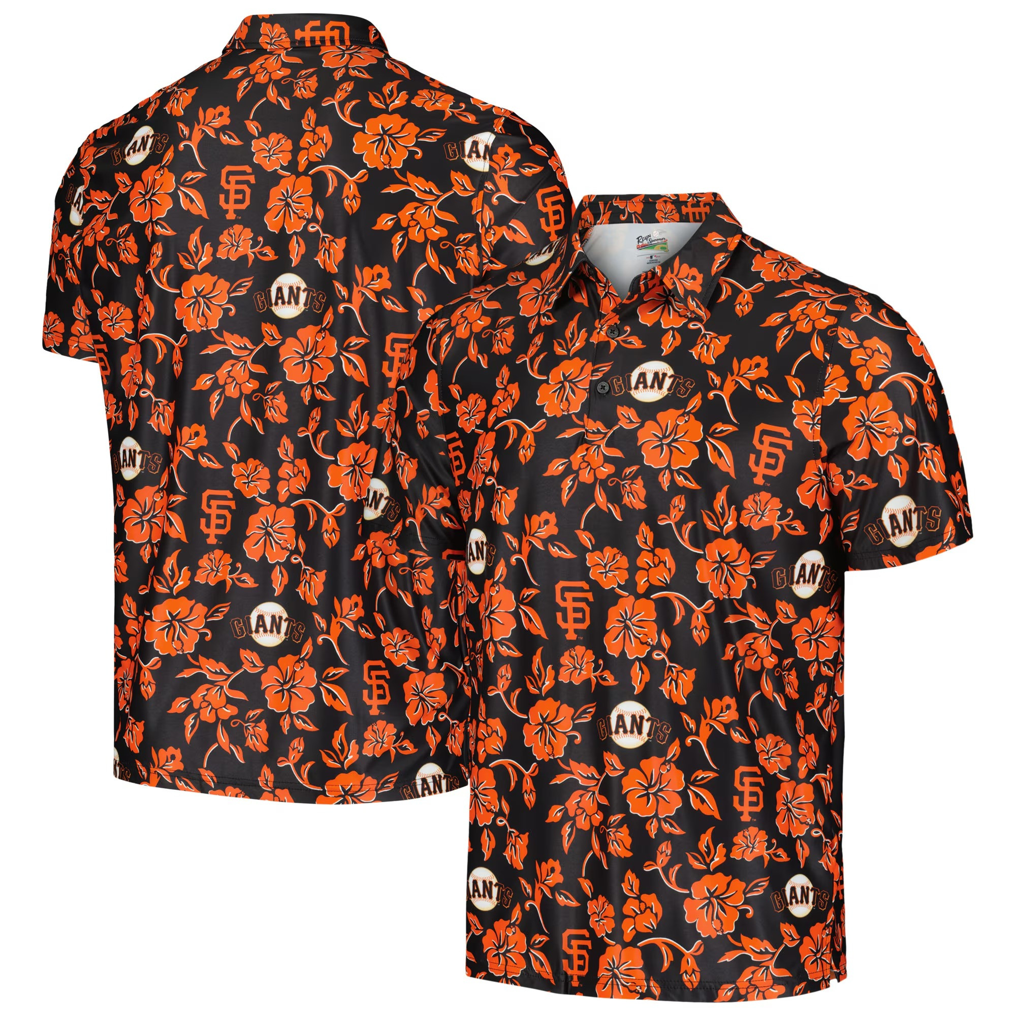 Black San Francisco Giants Polo Shirt MLB Aloha Shirt Best Father's Day Special Gifts