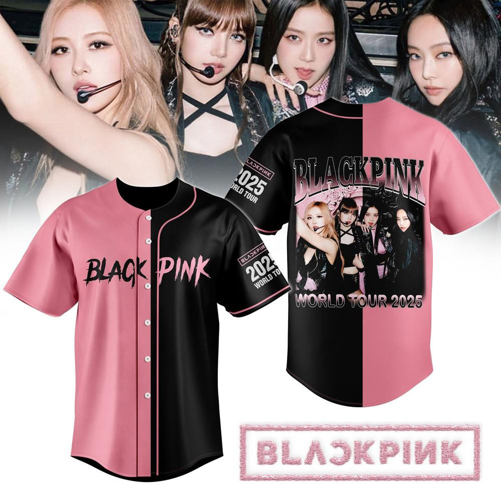 Blackpink World Tour 2025 Baseball Jersey Blackpink Merch Gifts For Music Lovers