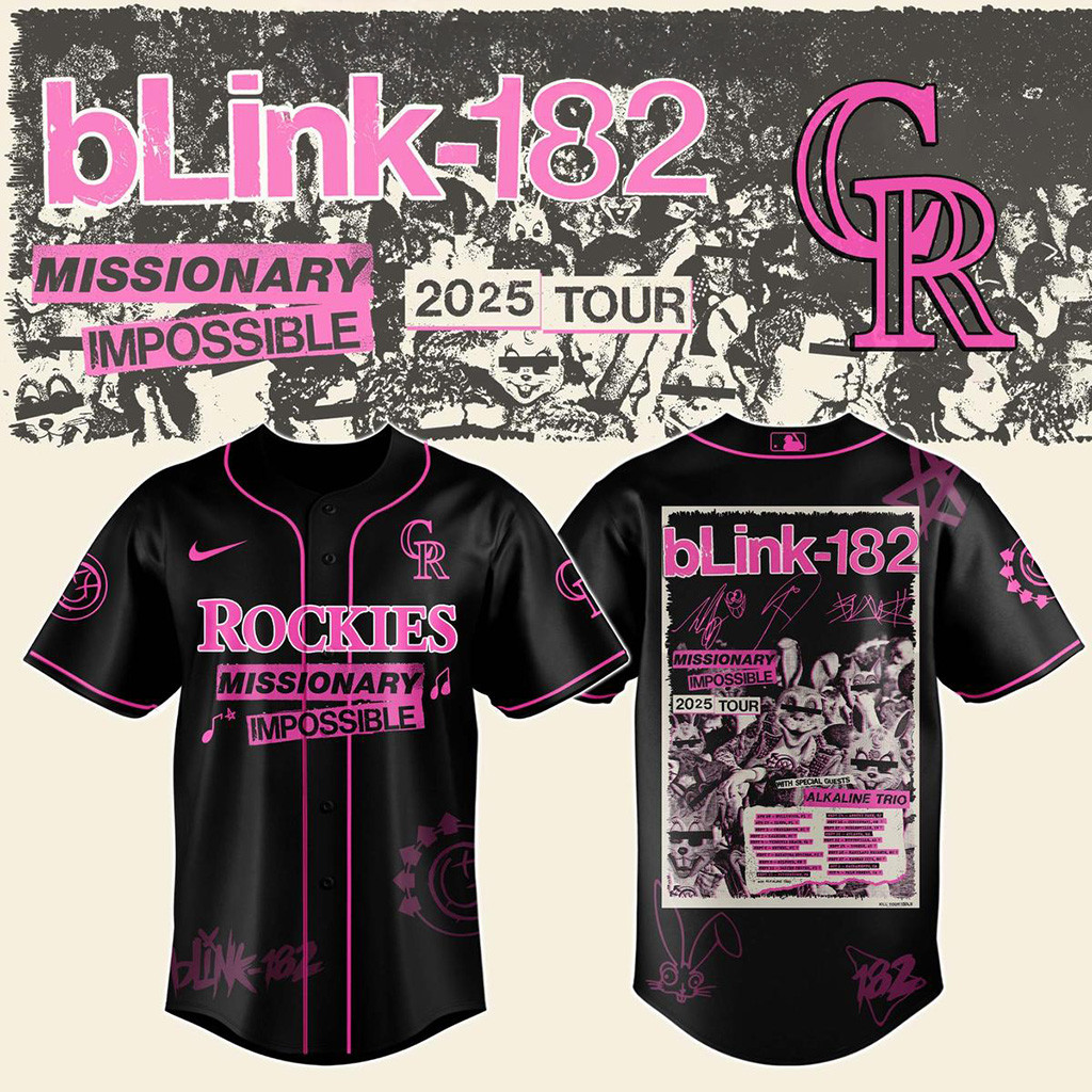 Blink 182 X Colorado Rockies Missionary Impossible 2025 Tour Jersey 1 Ect5o