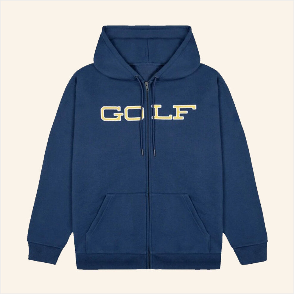 Blue Full Zip Up Tyler The Creator Golf Wang Hoodie Birthday Gifts For Dad BFF Gifts