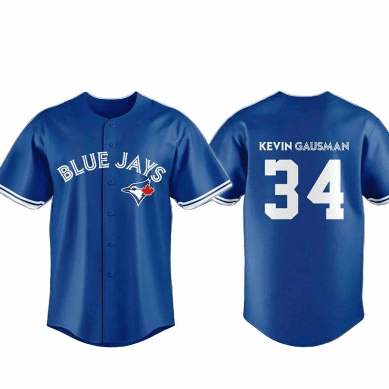 Blue Jays Kevin Gausman Baseball Jersey 2025 Blue Jays Merch Gifts For Baseball Fans