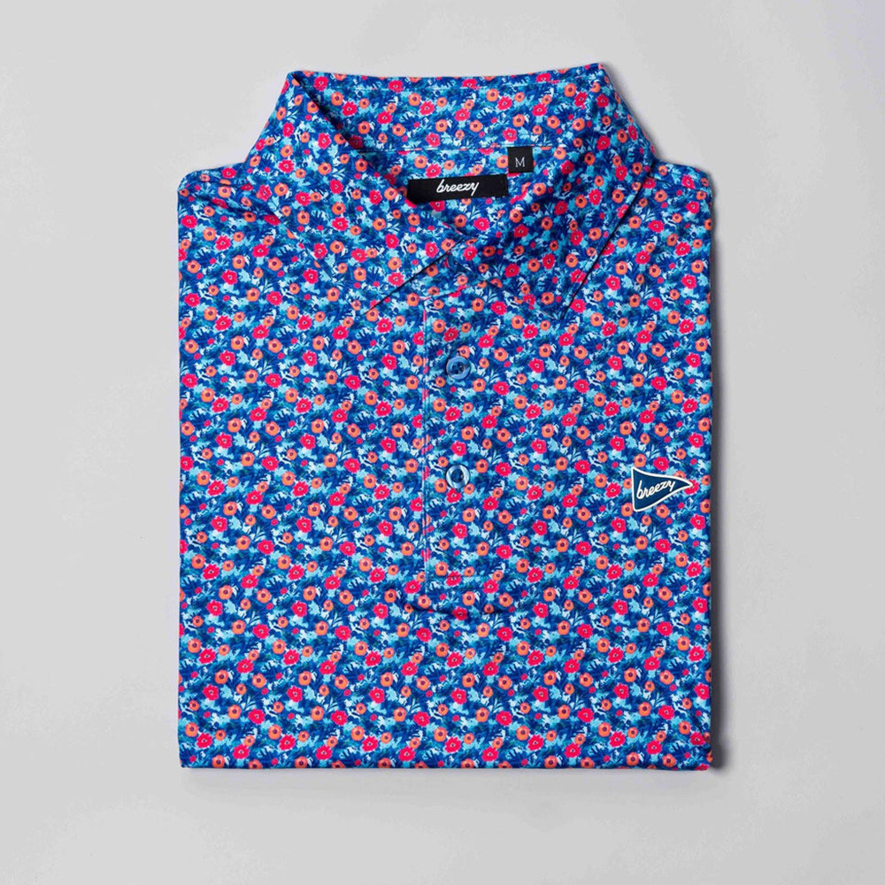 Bob Does Sports Merch Breezy Golf Polo Shirt The Breezy Hawaiian Floral Polo Gifts For Golfers